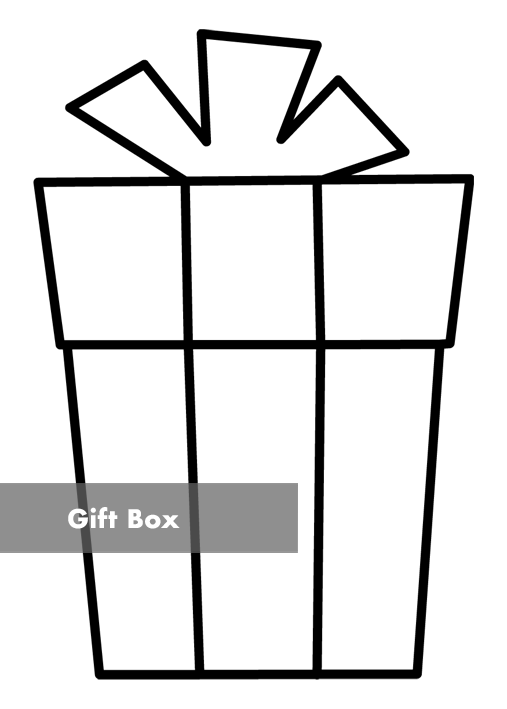 Gift box continuous one line drawing Royalty Free Vector