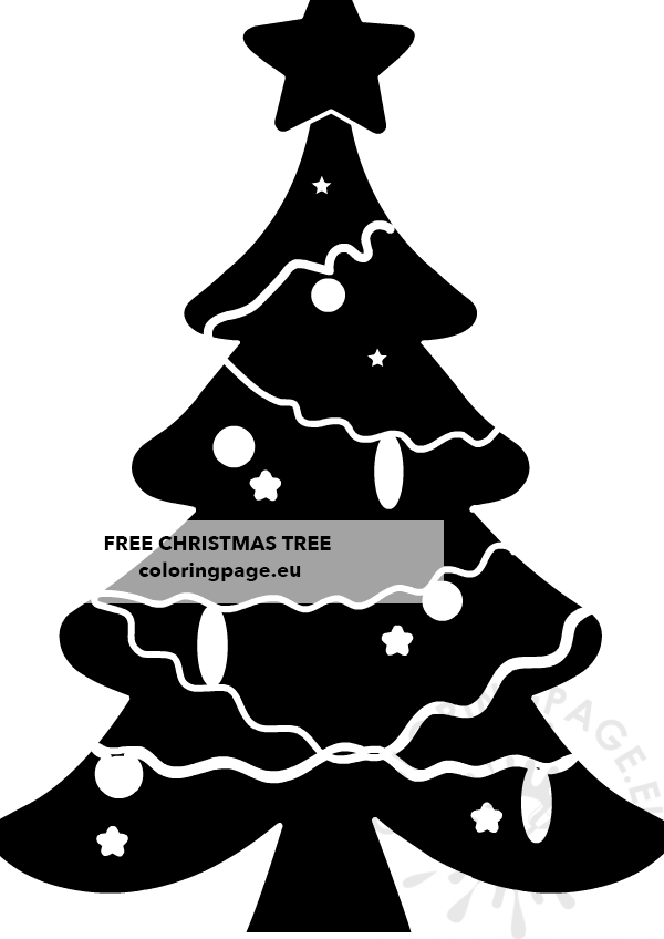 silhouettes christmas tree