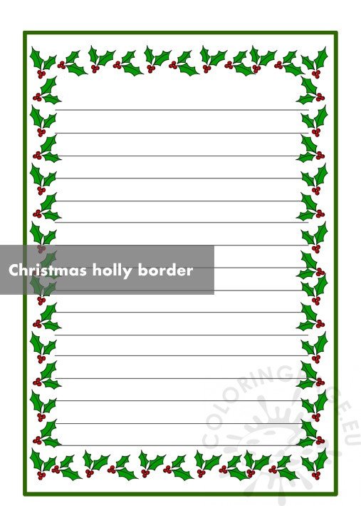christmas holly border