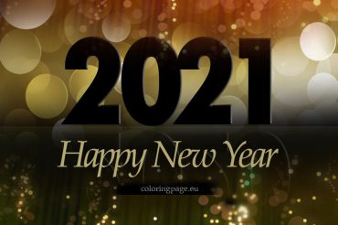 Free printable 2021 Happy New Year Card – Coloring Page