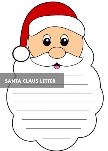 Free Letter template Santa Claus | Coloring Page