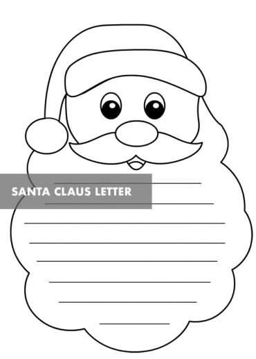 Santa Claus letter template printable | Coloring Page