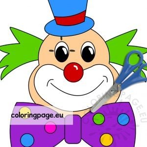 Clown with big bow | Coloring Page