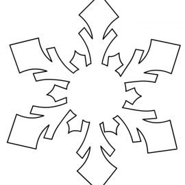 Large Snowflake template pdf | Coloring Page