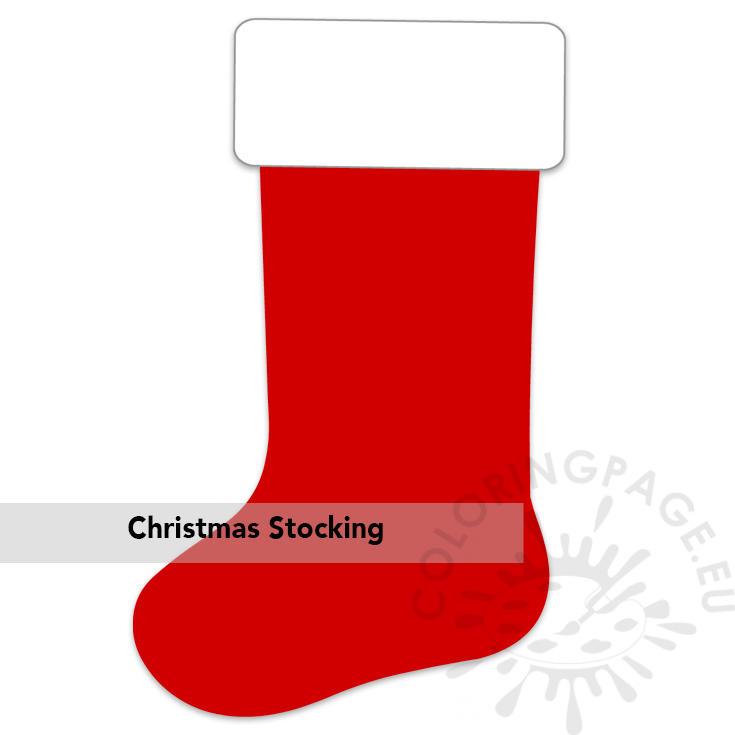 Red Christmas stocking | Coloring Page
