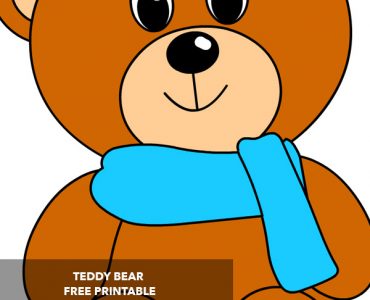 teddy bear blue scarf