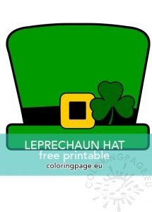 Green Leprechaun Hat | Coloring Page