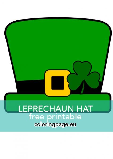 Green Leprechaun Hat | Coloring Page