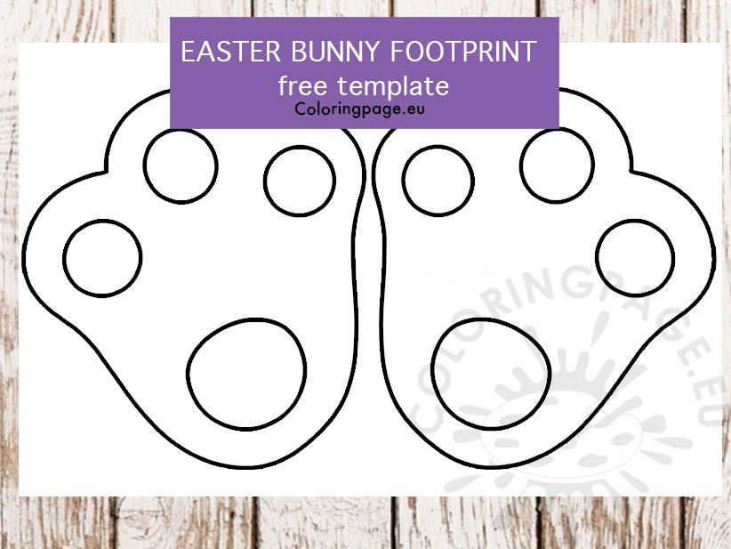 bunny footprint template