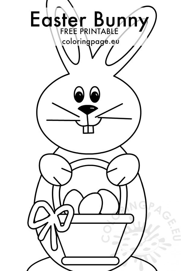 bunny holding basket