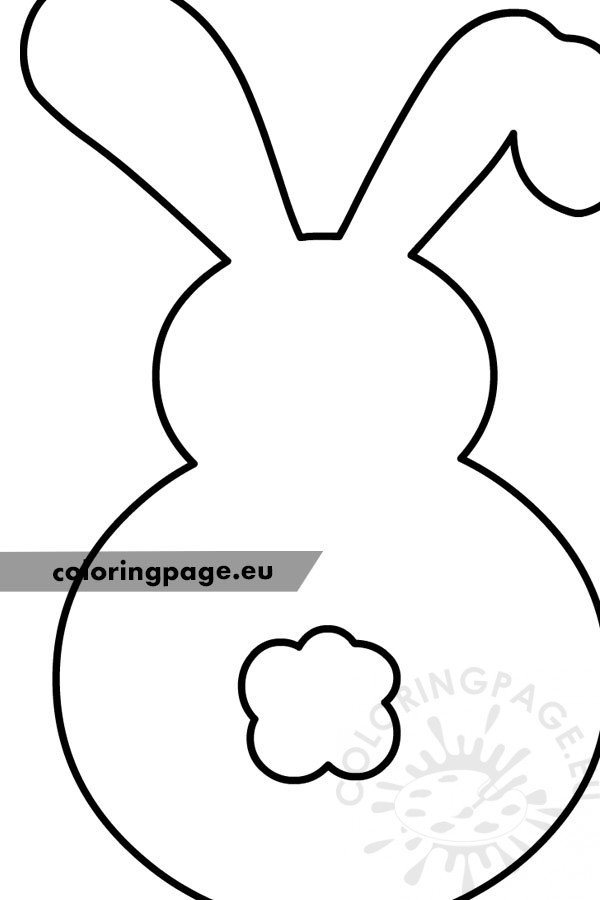 Bunny Tail Outline Coloring Page