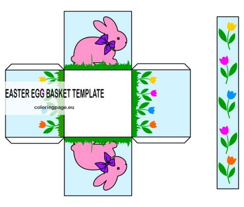 Easter Egg Basket Template | Coloring Page