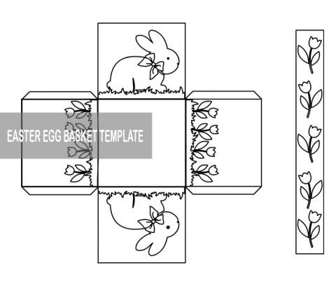 Mini Easter Basket printable | Coloring Page