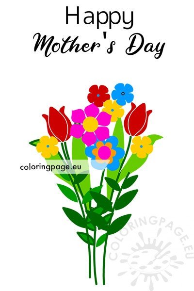 mothers day card bouquet