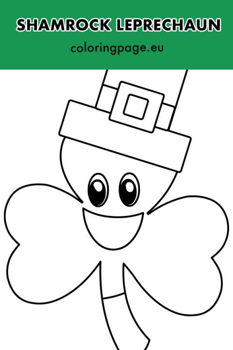 Shamrock Leprechaun template | Coloring Page