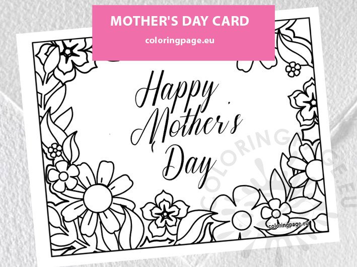 floral mothers card