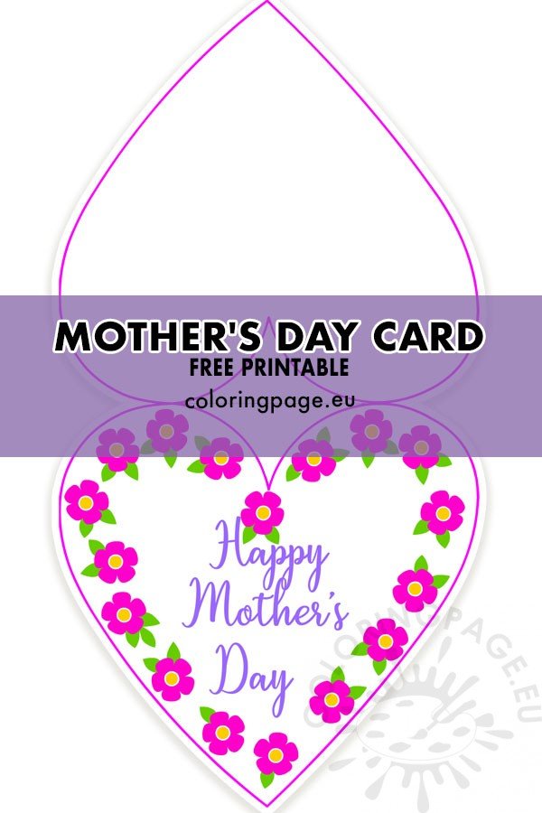 heart flowers card mom