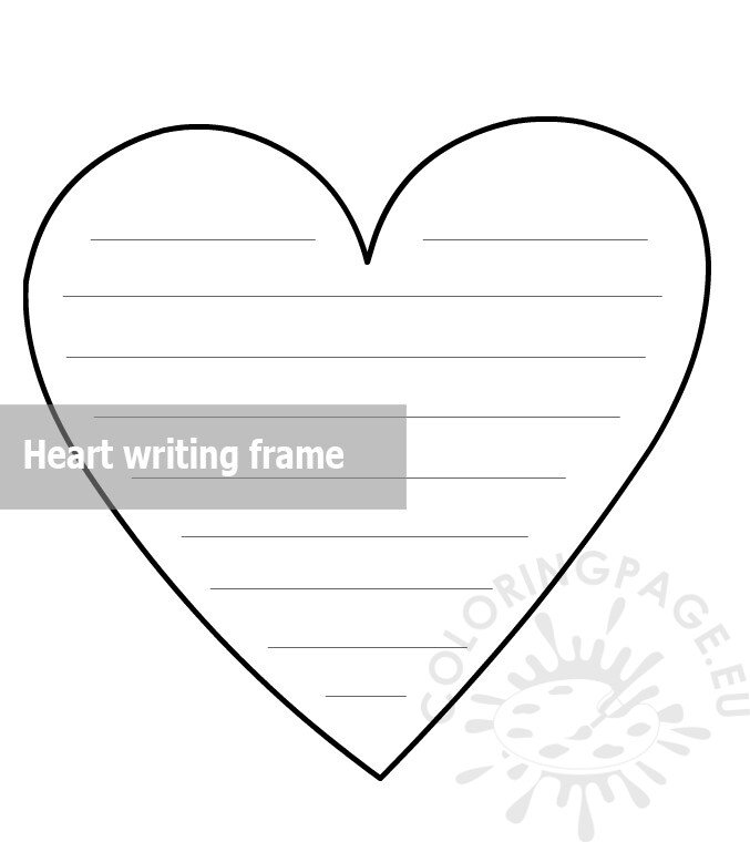 heart writing frame