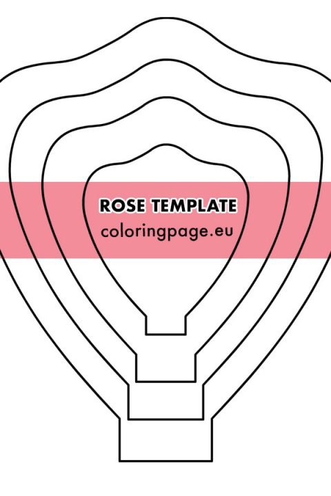 Extra Large Pdf Full Size Rose 6 Template 30 34 Inches Rose When Made 