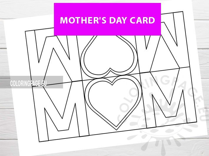 mom shaped card
