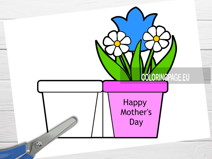 moters day flower pot card