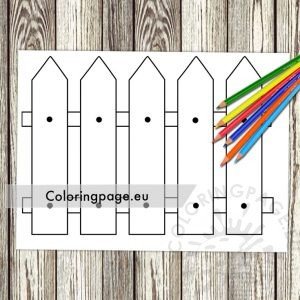 Printable Picket Fence template | Coloring Page