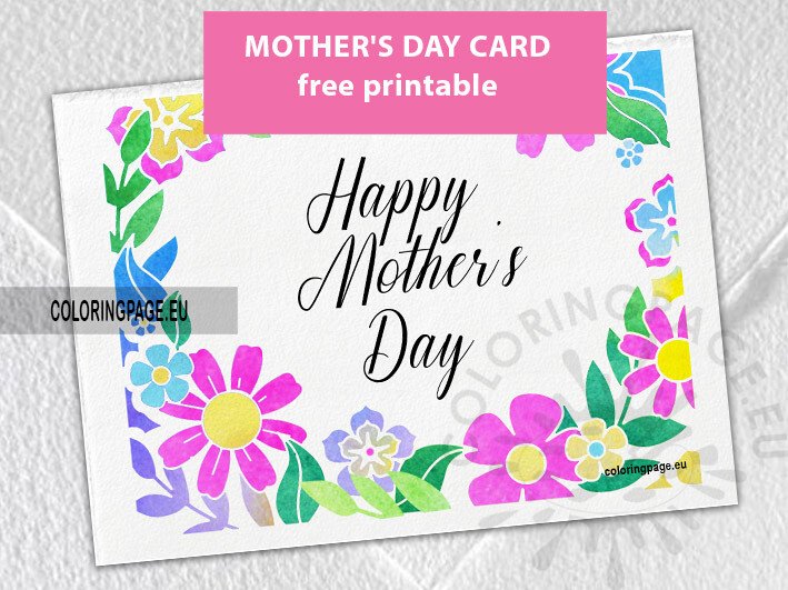 watercolor florals card