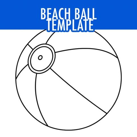 Beach ball template to color pdf | Coloring Page