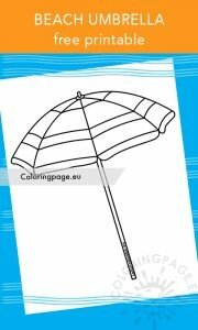 Beach umbrella template