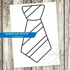 Father's Day Necktie template | Coloring Page