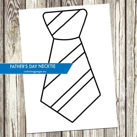 Father's Day Necktie template | Coloring Page