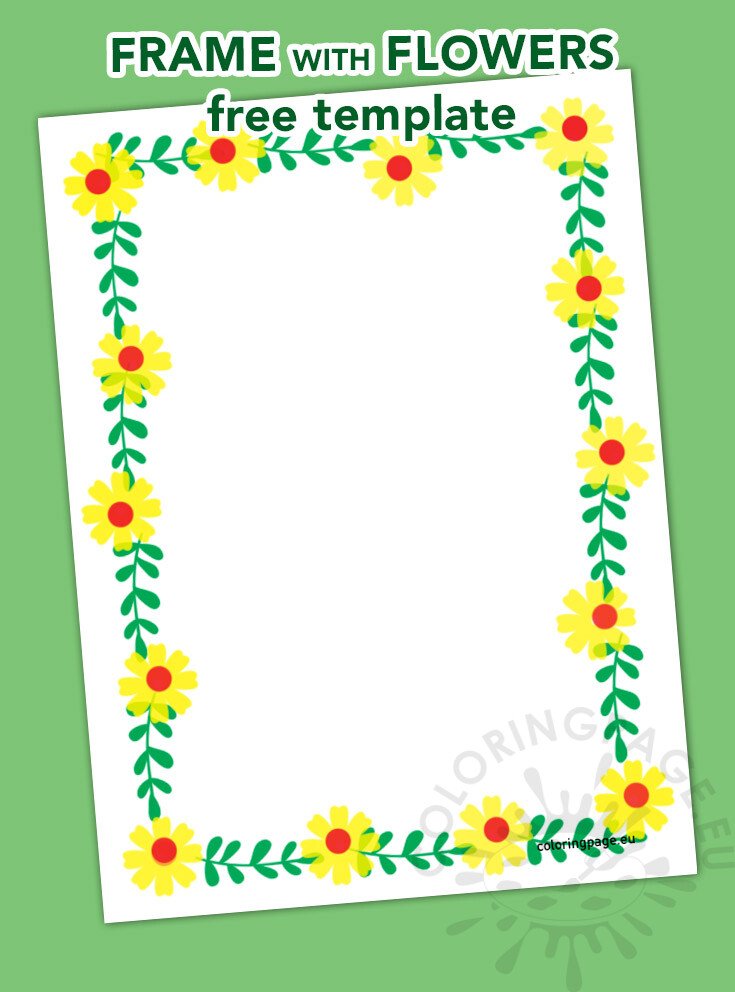 frame yellow flowers
