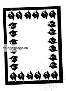 Graduation Border printable | Coloring Page
