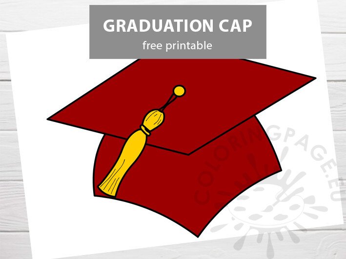 red graduation hat