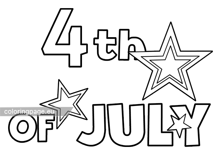 4th july coloring