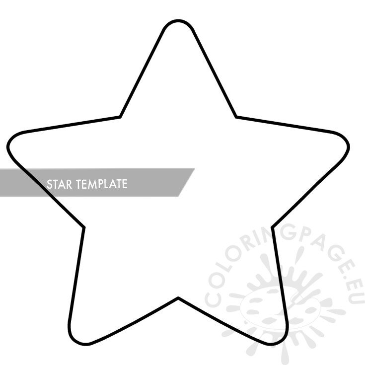5 point star template
