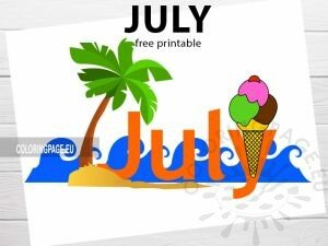 July Months of the Year – Coloring Page