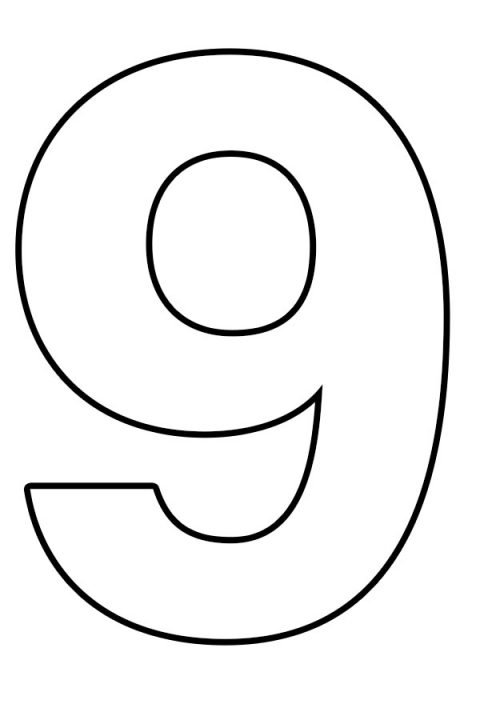 Nine Coloring Page