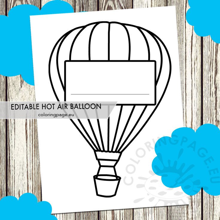 Hot Air Balloon template