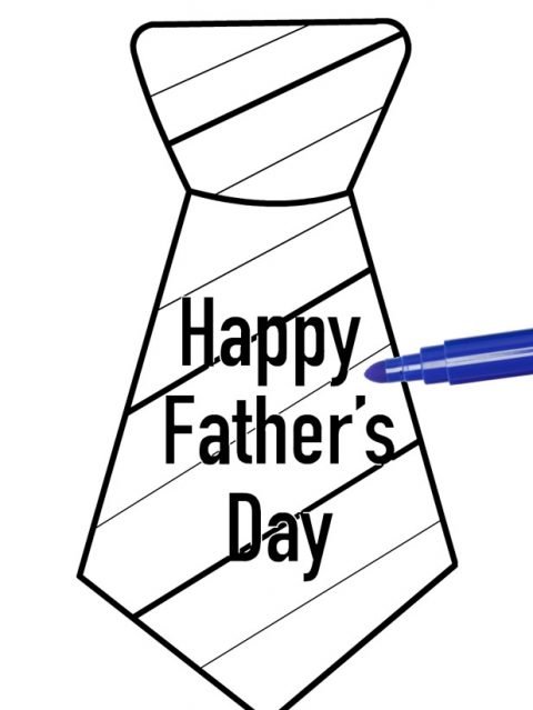 Tie for dad | Coloring Page