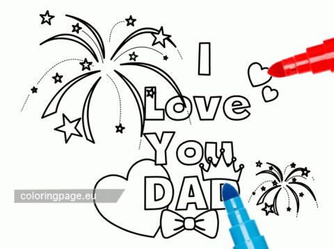 fathers day coloring page