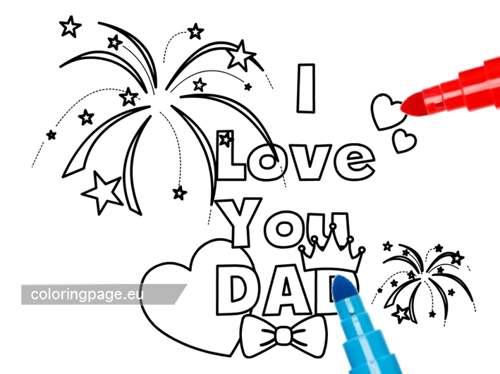 love you dad coloring