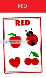 Preschool learning color red printable – Coloring Page