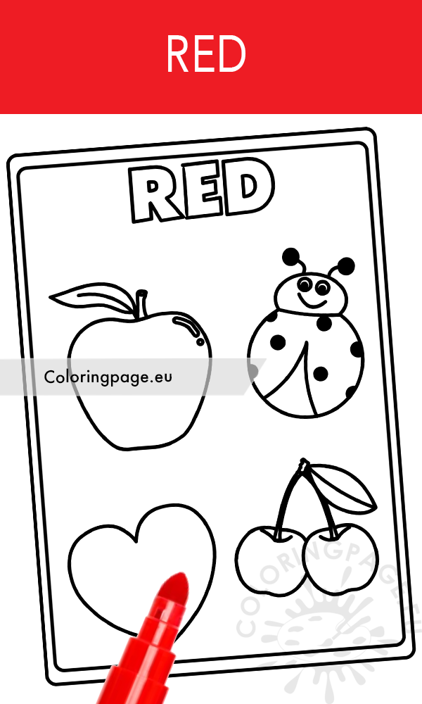 Red Things Coloring Page – Coloring Page