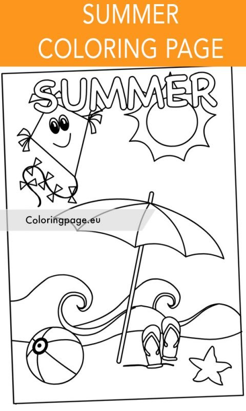 Summer Beach coloring page | Coloring Page