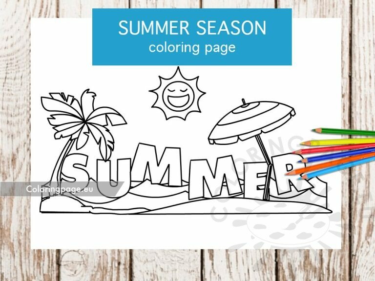 Summer – Coloring Page