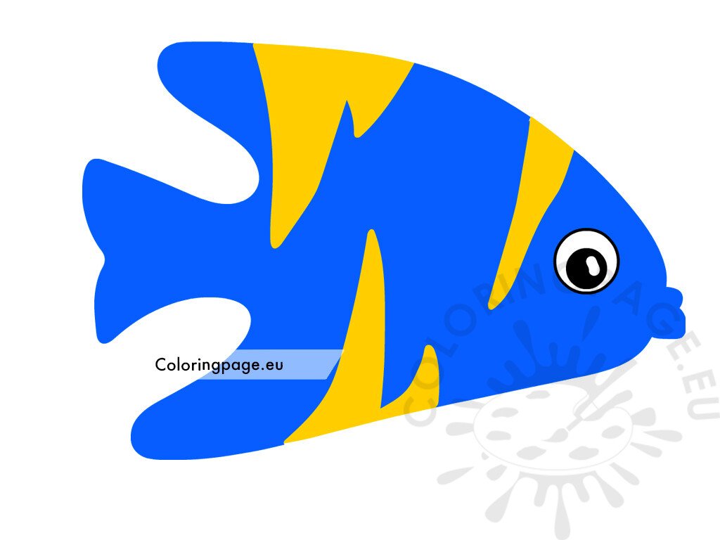 yellow blue tropical fish