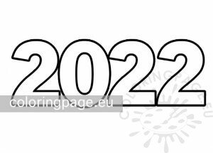 Free printable 2022 number | Coloring Page