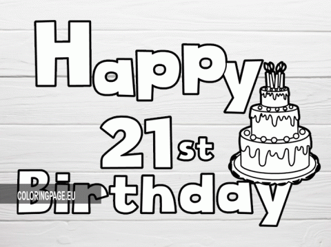 Birthday – Coloring Page