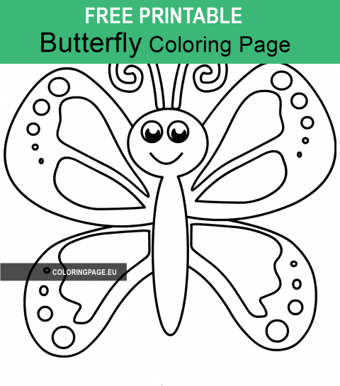 Butterflies - Coloring Page